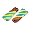 Epoxy Resin & Walnut Wood Pendants RESI-N039-121M-2