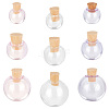   9 Sets 9 Style Transparent Glass Bottles Pendants Small DIY Bottles with Cork AJEW-PH0011-15-1