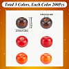 600Pcs 3 Colors Dyed Natural Wood Beads WOOD-SC0001-82B-2
