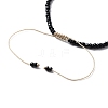 Glass Seed Beaded Necklace & Braided Beaded Bracelet SJEW-JS01283-02-8