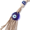 Handmade Lampwork Turkish Blue Evil Eye Pendant Decorations HJEW-JM02285-01-3