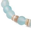 Bohemia Style Glass & Natural Freshwater Shell Beads Stretch Bracelets for Women BJEW-JB11865-01-4