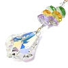 Alloy Rhinestone & Glass Teardrop Charm Suncatchers HJEW-E013-03G-2