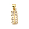 Rack Plating Brass Micro Pave Cubic Zirconia Pendants KK-L226-100G-I-1