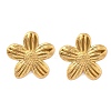 304 Stainless Steel Stud Earrings EJEW-D319-06G-4