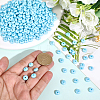500Pcs UV Plating Opaque Acrylic Beads MACR-PA0001-47C-3