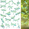 4PCS 2 Styles PVC Stickers Dazzling Color Window Stickers 3D Laser Dragonfly Electrostatic Glass Window Stickers JX831A-1