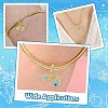 5Pcs 5 Styles Brass Pave Cubic Zirconia European Dangle Charms KK-CJ0004-01-7