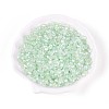 Transparent Spray Painted Glass Beads EGLA-N018-4mm-04-1