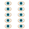 HOBBIESAY 10Pcs Evil Eye Enamel Pins JEWB-HY0001-28-1