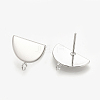 Brass Stud Earrings Findings LS-KK-S345-191P-2