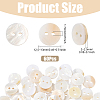 60Pcs 2-Hole Natural Shell Buttons BUTT-SP0001-16-2