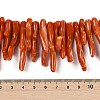 Opaque Acrylic Imitation Coral Beads Strands SACR-P033-01A-08-4