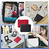 2Pcs 2 Colors Rhombus Pattern PU Leather Zip Pouches ABAG-CP0001-05-5
