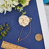 Flower Polyester Ribbon Brooches JEWB-WH20006-02B-3