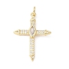 Easter Brass Micro Pave Clear Cubic Zirconia Pendants KK-E799-05C-G-1