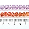 Transparent Painted Glass Beads Strands X1-DGLA-A034-T8mm-A12-3