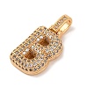 Brass Micro Pave Cubic Zirconia Pendants KK-C076-29B-G01-2