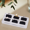 6 Slot Rectangle Acrylic Finger Ring Display Stands AJEW-WH0165-18-6