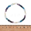 Natiral Mixed Gemstone & Electroplate Non-magnetic Synthetic Hematite Beads Stretch Bracelets for Women BJEW-JB14066-4