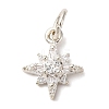 Brass Micro Pave Cubic Zirconia Pendants KK-D378-12S-1