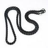 Trendy Men's 201 Stainless Steel Box Chain Necklaces X-NJEW-L043B-46B-1