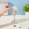 Ear Shaped Line & Wood Earrings Display Stands ODIS-WH0061-66-3