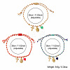 3Pcs 3 Colors Bohemian Brass Religon Cross Virgin Charm Bracelet Sets DS9557-3-5