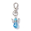Angel Glass Beads Pendants Decorations HJEW-JM01315-01-2