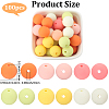 Rubberized Style Imitated Silicone Acrylic Beads MACR-PA0001-06A-03-2