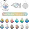 Unicraftale 24Pcs 12 Styles Resin Pendants RESI-UN0001-05-5