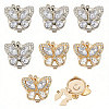 8Pcs 2 Colors Zinc Alloy Cufflinks BUTT-GL0001-03-1