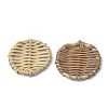 Handmade Reed Cane/Rattan Woven Beads X-WOVE-Q075-10-1