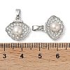 Brass Micro Pave Cubic Zirconia Pendants KK-U045-19P-3