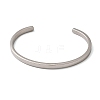 304 Stainless Steel Cuff Bangles BJEW-H644-08P-4