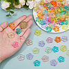 200Pcs Transparent Acrylic Bead Frame TACR-DC0001-14-3