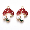 Autumn Theme Eco-Friendly Alloy Enamel Pendants ENAM-Q437-045-NR-1