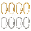  8Pcs 2 Colors Brass Screw Carabiner Lock Charms KK-NB0003-52-1