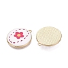 Printed Alloy Enamel Pendants ENAM-N072-03KCG-01-2