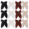 12Pcs 4 Colors Polyester & Iron Alligator Hair Clips PHAR-ME0001-01-1