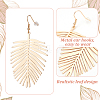ANATTASOUL 3 Pairs 3 Style Alloy Leaf Long Dangle Earrings for Women EJEW-AN0001-73-3