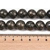 Natural Pyrite Beads Strands G-P303-01-10mm-16-4