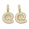 Brass Micro Pave Cubic Zirconia Pendants KK-P345-17G-03-1