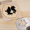 Mother's Day Theme Heart & Woman & Child Carbon Steel Cutting Dies Stencils PW-WG27002-01-2