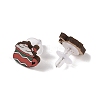 Christmas Wood Stud Steel Needle Earrings EJEW-U016-03P-01-3