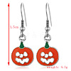Halloween Theme Alloy Enamel Dangle Earrings FS-WG50C46-08-1