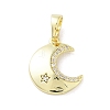 Brass Micro Pave Cubic Zirconia Pendants KK-F877-05G-1