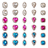 30Pcs 15 Style Sew on Rhinestone GLAA-TA0001-22-3