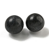 Natural Black Stone Round Ball Figurines Statues for Home Office Desktop Decoration G-P532-02A-16-2