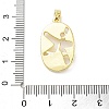 Brass Glass Pendants KK-F877-28G-3